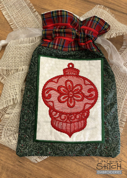 Sugar Iced Ornament Gift Bag 1 - Machine Embroidery Pattern,