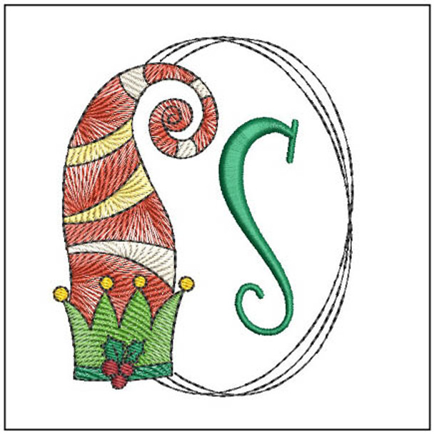 Elf Hat ABCs - S - Fits a 4x4" Hoop, Machine Embroidery Pattern,