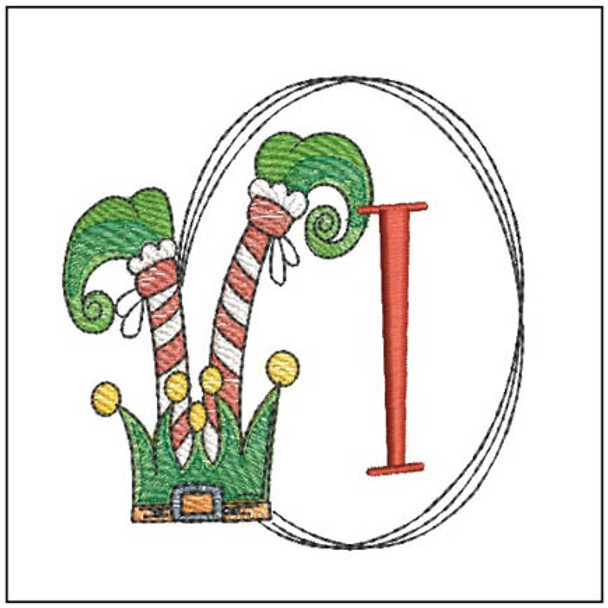 Elf Shoes  ABCs - I - Fits a 4x4" Hoop, Machine Embroidery Pattern,