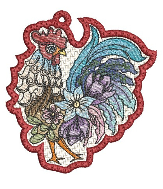 Bird of the Month - November Rooster - FSL - Embroidery Designs