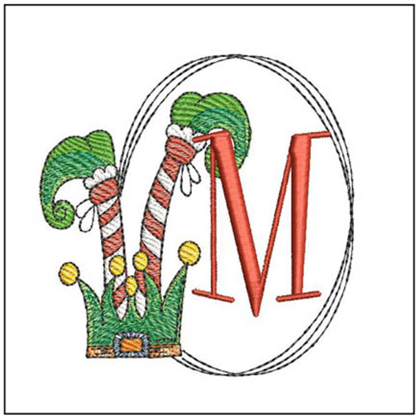 Elf Shoes  ABCs - M - Fits a 4x4" Hoop, Machine Embroidery Pattern,