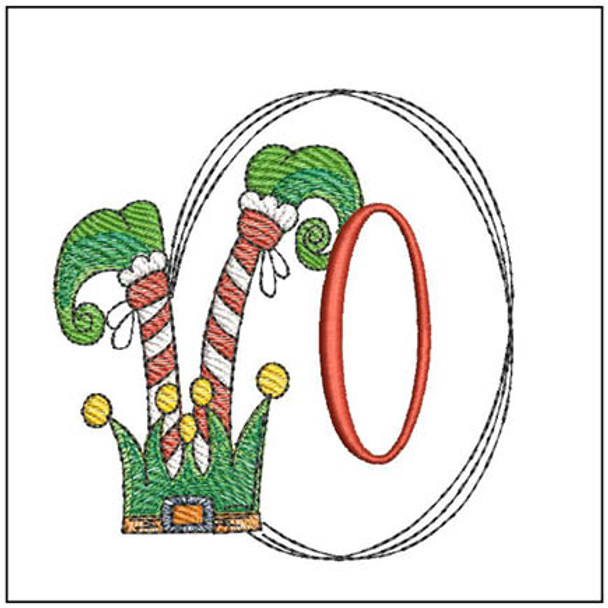 Elf Shoes  ABCs - O - Fits a 4x4" Hoop, Machine Embroidery Pattern,