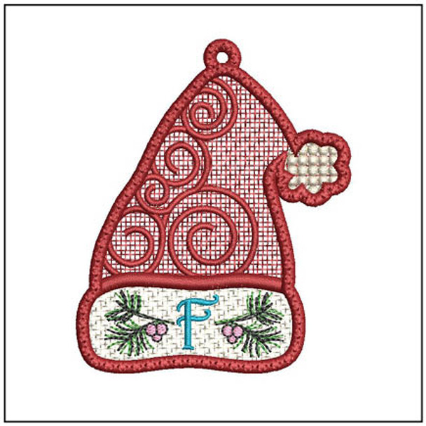 Santa Hat ABCs Free-Standing-Lace - F - Embroidery Designs & Patterns