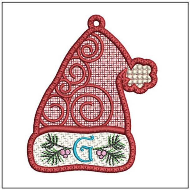 Santa Hat ABCs Free-Standing-Lace - G - Embroidery Designs & Patterns