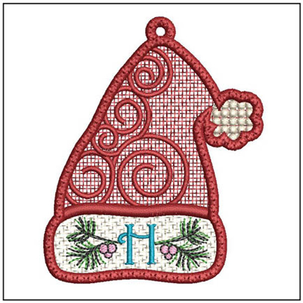 Santa Hat ABCs Free-Standing-Lace - H - Embroidery Designs & Patterns