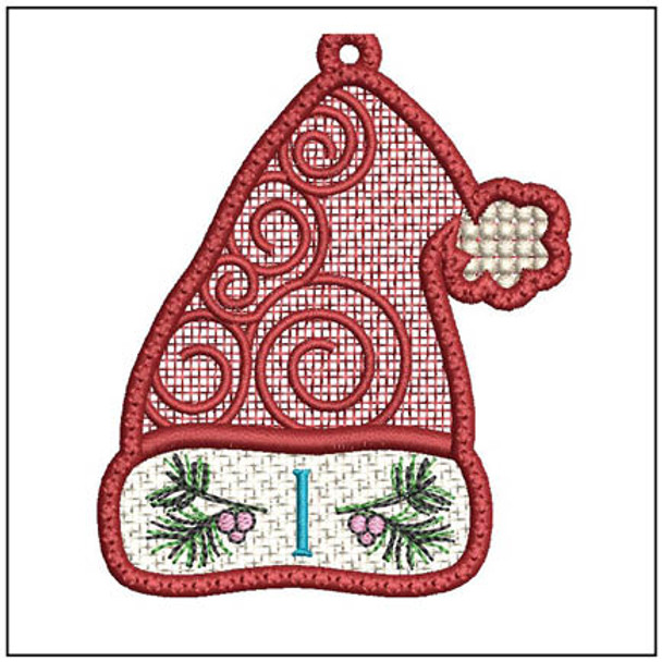 Santa Hat ABCs Free-Standing-Lace - I - Embroidery Designs & Patterns