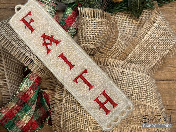 Faith Free-Standing-Lace Ornament - Embroidery Designs & Patterns