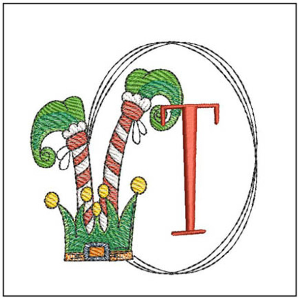 Elf Shoes  ABCs - T- Fits a 4x4" Hoop, Machine Embroidery Pattern,