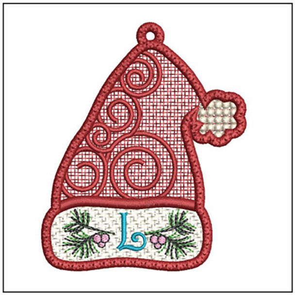 Santa Hat ABCs Free-Standing-Lace - L - Embroidery Designs & Patterns