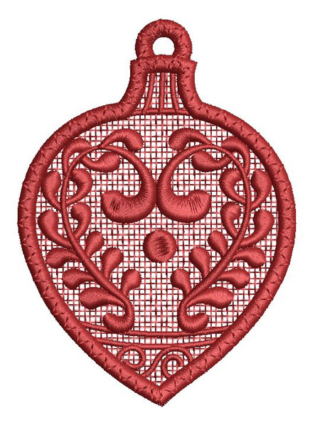 Sugar Iced Ornament Free-Standing-Lace Ornament - Embroidery Designs & Patterns