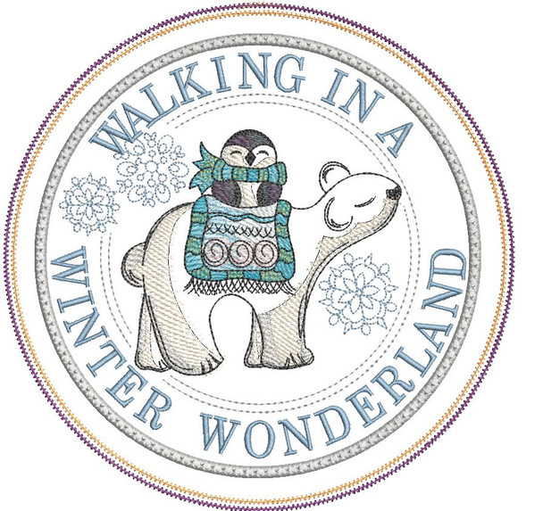 Winter Wonderland Hot Pad - Embroidery Designs