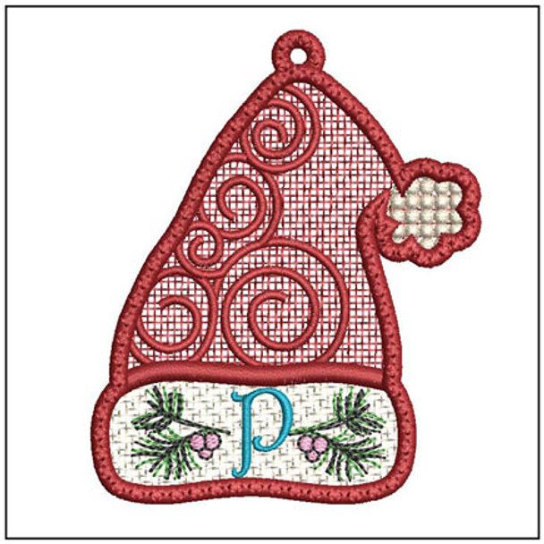 Santa Hat ABCs Free-Standing-Lace - P - Embroidery Designs & Patterns