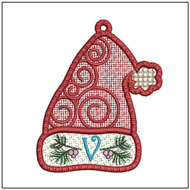 Santa Hat ABCs Free-Standing-Lace -V- Embroidery Designs & Patterns