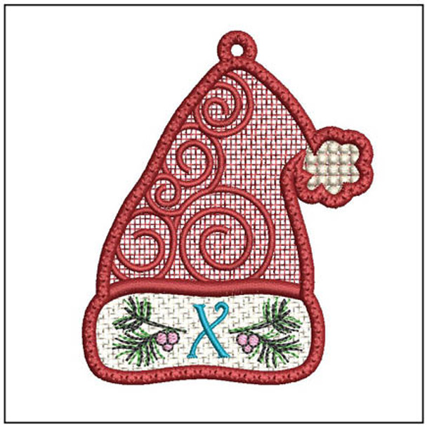 Santa Hat ABCs Free-Standing-Lace -X- Embroidery Designs & Patterns