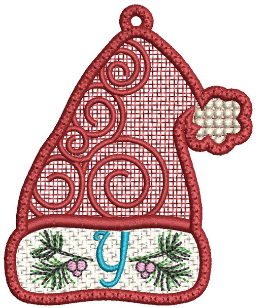 Santa Hat ABCs Free-Standing-Lace -Y- Embroidery Designs & Patterns