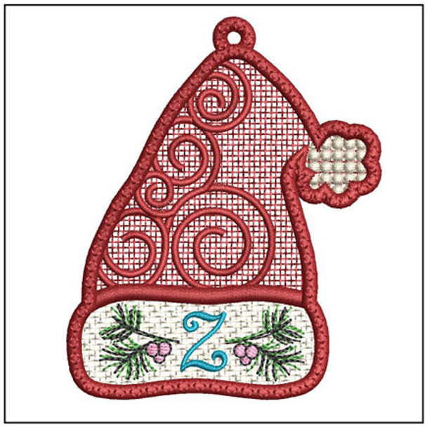 Santa Hat ABCs Free-Standing-Lace -Z- Embroidery Designs & Patterns