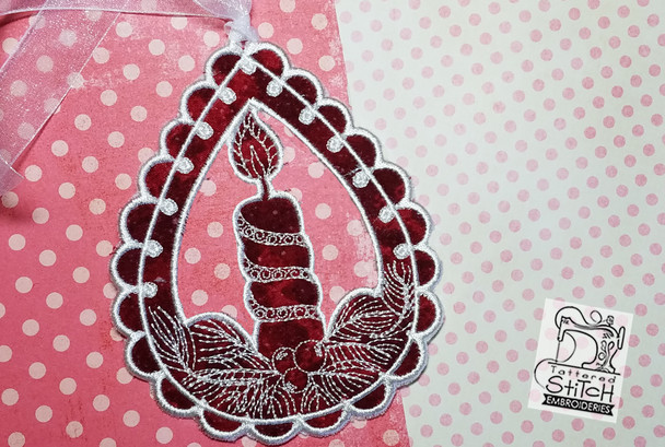 Teardrop Candle Ornament - Embroidery Designs & Patterns