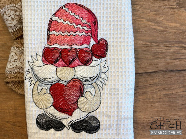 4 Hearts Gnome - Embroidery Designs