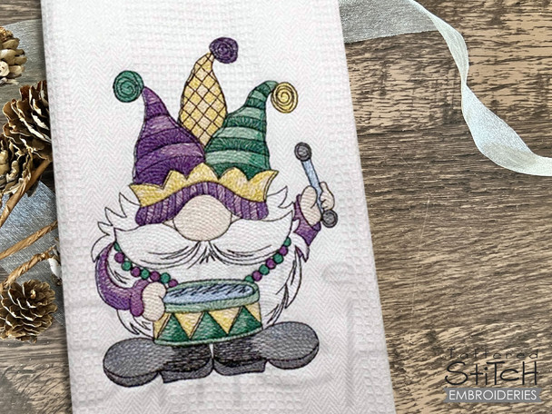 Mardi Gras Gnome - Embroidery Designs