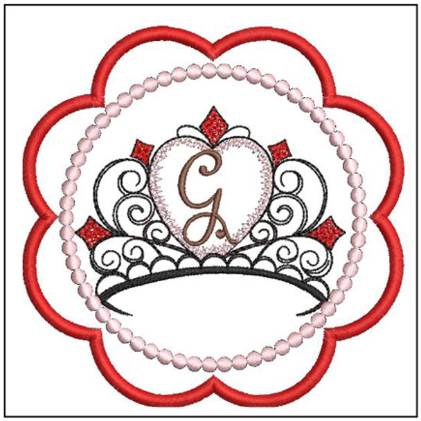 Tiara Coaster ABCs - G - Embroidery Designs