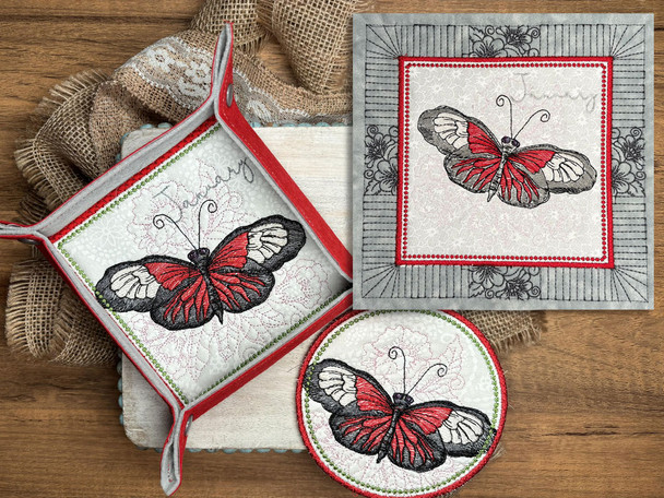 Butterfly of the Month - Common Postman Bundle - Embroidery Designs & Patterns