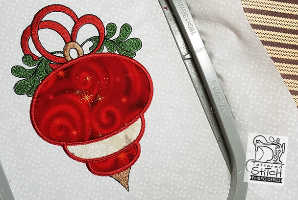 Ornament Applique - Fits into a 5x7" hoop - Instant Downloadable Machine Embroidery