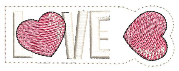 Love Lip Balm Holder - Fits a 4x4" Hoop, Machine Embroidery Pattern,