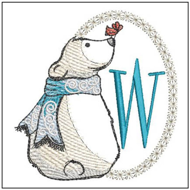 Polar Bear ABCs - W - Embroidery Designs & Patterns