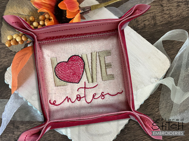 Love Notes Tray - Embroidery Designs & Patterns