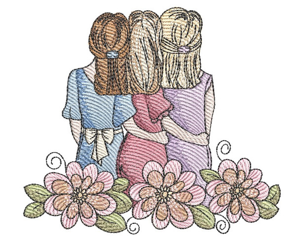 3 Sisters- Embroidery Designs