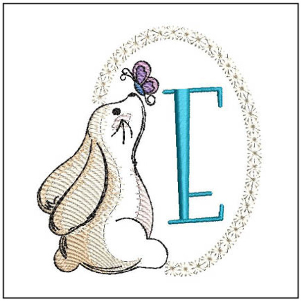 Bunny ABCs - E - Embroidery Designs & Patterns