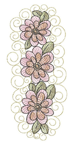 3 Daisies - Embroidery Designs