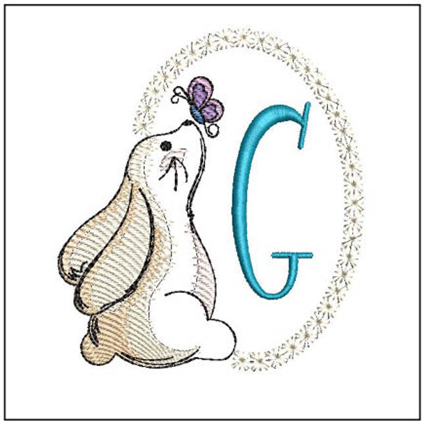 Bunny ABCs - G - Embroidery Designs & Patterns
