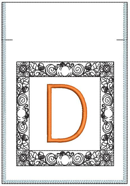 Fall Harvest Font Bag - D - Embroidery Design