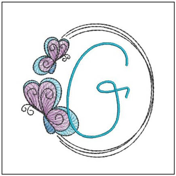 Butterflies ABCs - G - Embroidery Designs & Patterns