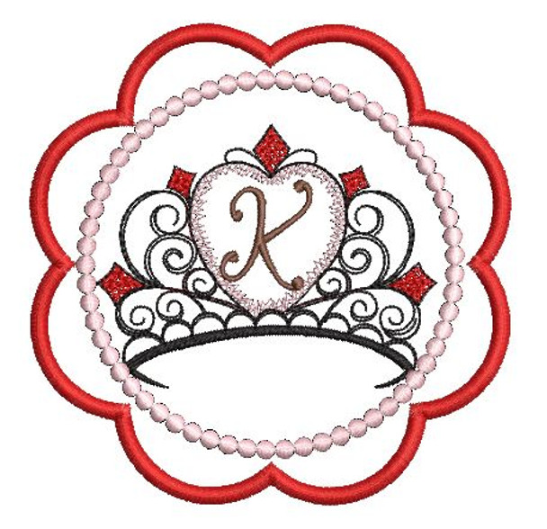Tiara Coaster ABCs - K - Embroidery Designs