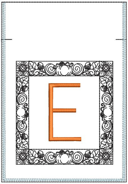 Fall Harvest Font Bag - E - Embroidery Design