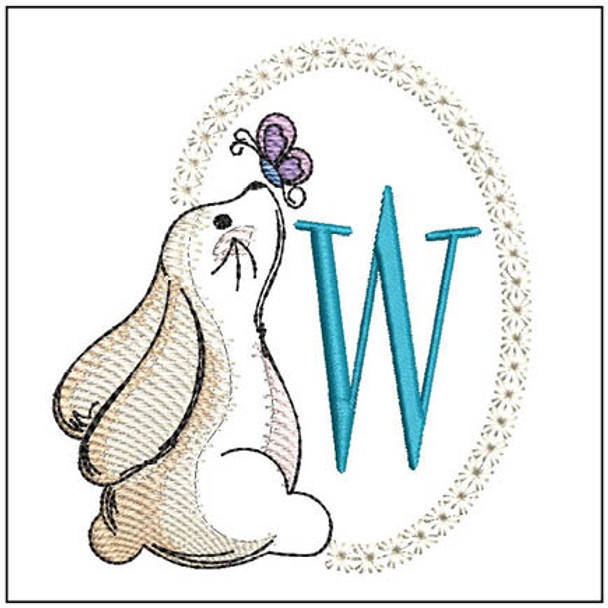 Bunny ABCs - W- Embroidery Designs & Patterns