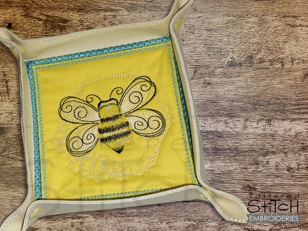 Bee Tray  - Embroidery Designs