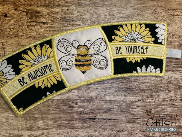Bee Cup Cozy  - Embroidery Designs
