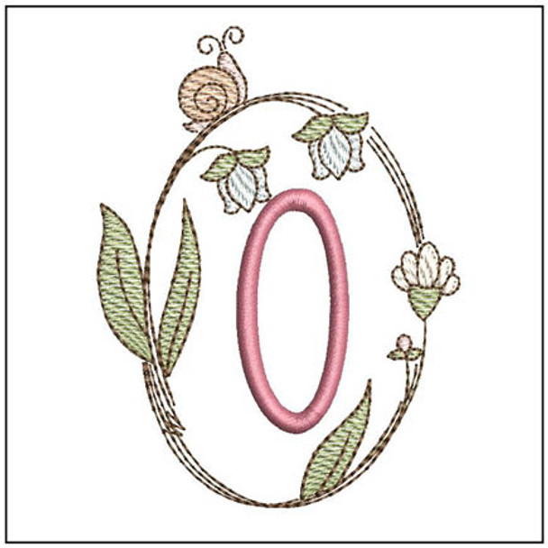 Spring Wreath ABCs -O - Embroidery Designs & Patterns