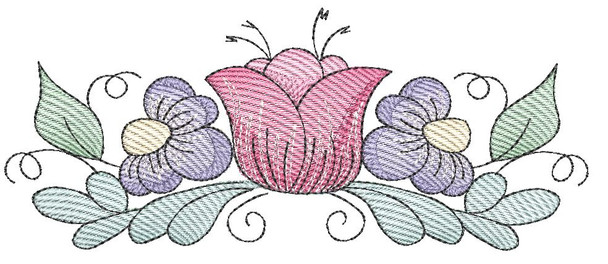 Tulip Swag - Embroidery Designs