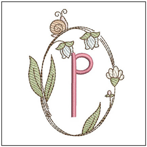 Spring Wreath ABCs -P - Embroidery Designs & Patterns