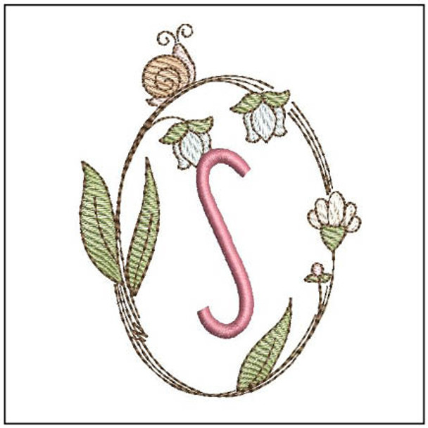 Spring Wreath ABCs -S - Embroidery Designs & Patterns