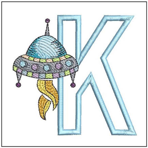 UFO Applique  ABCs K - Embroidery Designs & Patterns