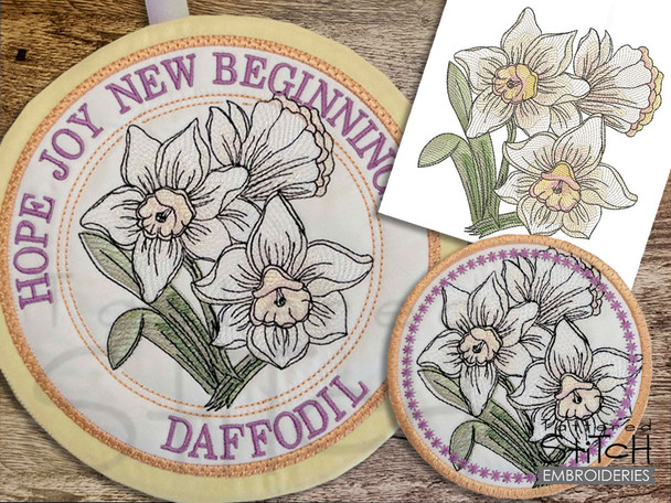 March Daffodils - FOTM Bundle  - Embroidery Designs
