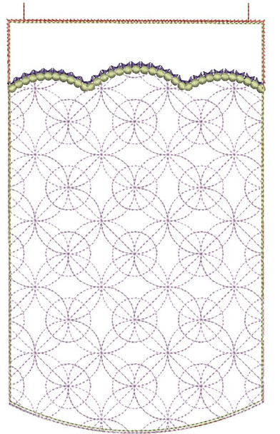 Scalloped Top- Rounded Bottom Blank Garden Flag  