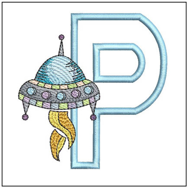 UFO Applique  ABCs P - Embroidery Designs & Patterns