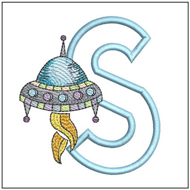 UFO Applique  ABCs S - Embroidery Designs & Patterns