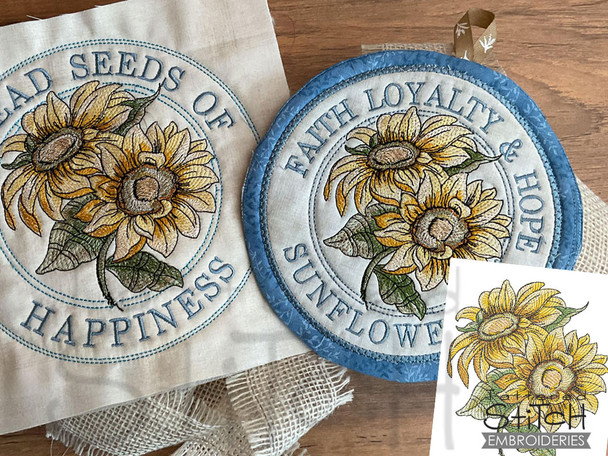 Sunflowers Bundle - Embroidery Designs & Patterns